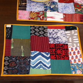 Multicolor - handcrafted cotton fusion table runner set