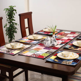 Multicolor - handcrafted cotton fusion table runner set