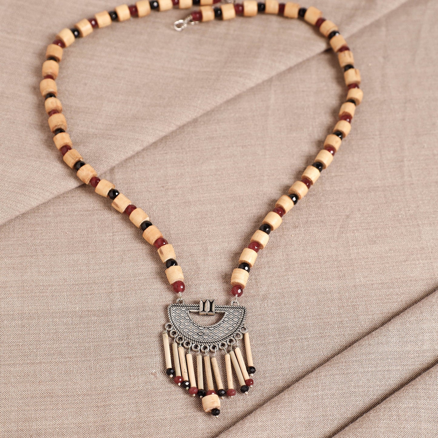 oxidised silver pendant necklace