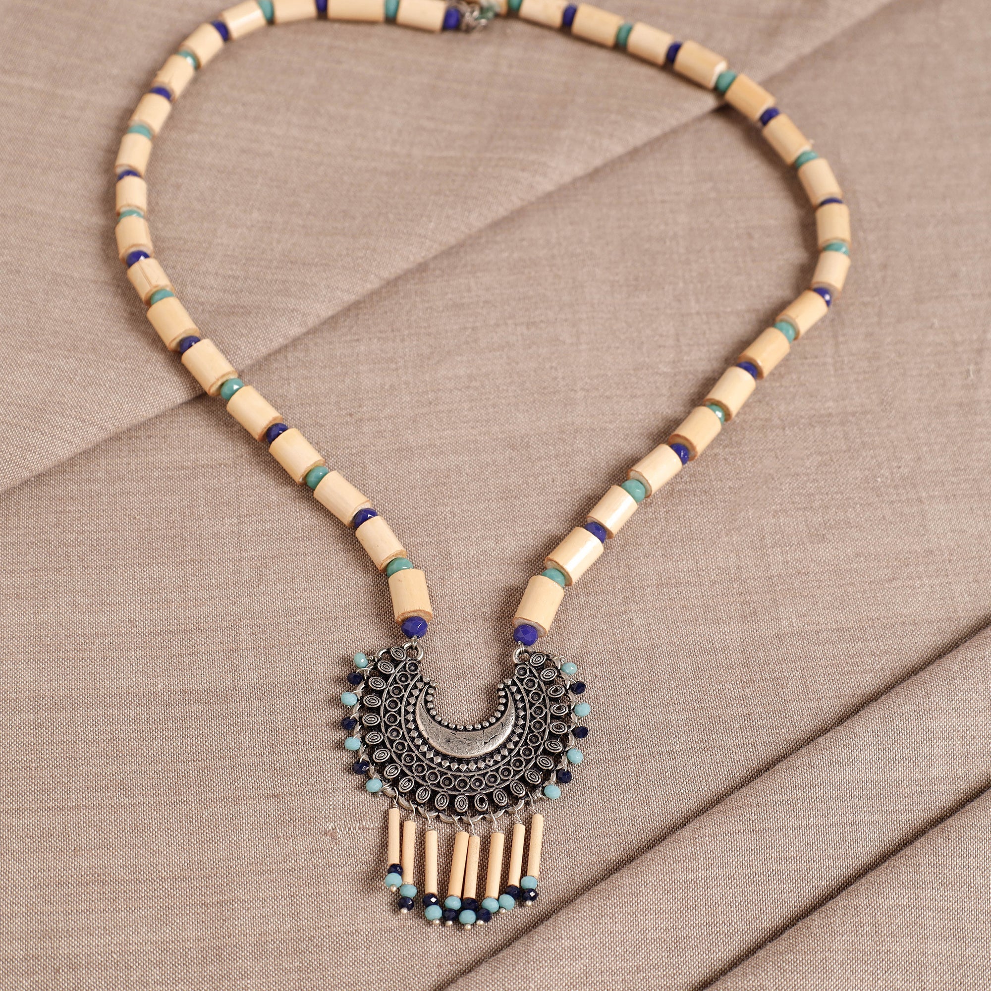 oxidised silver pendant necklace