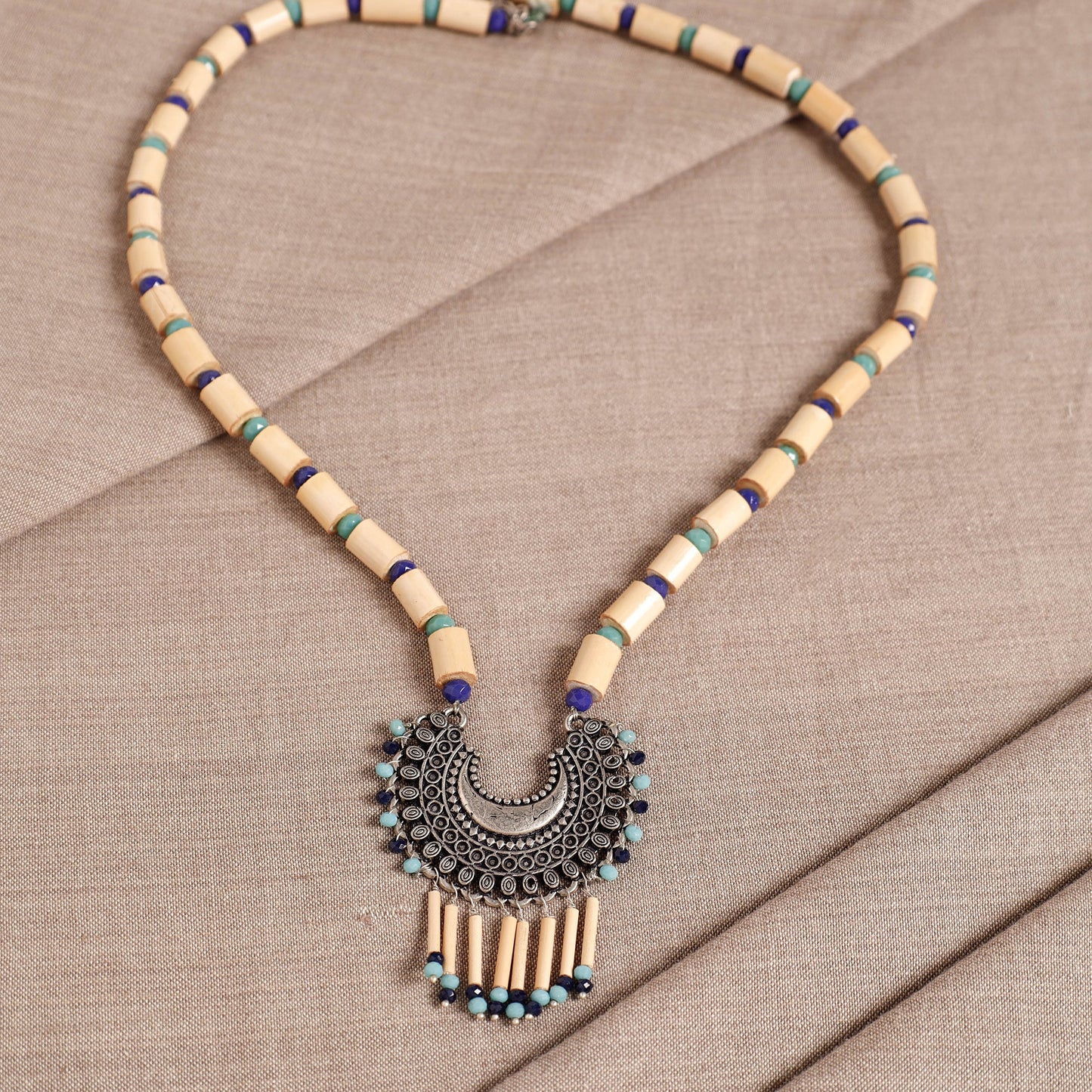 oxidised silver pendant necklace