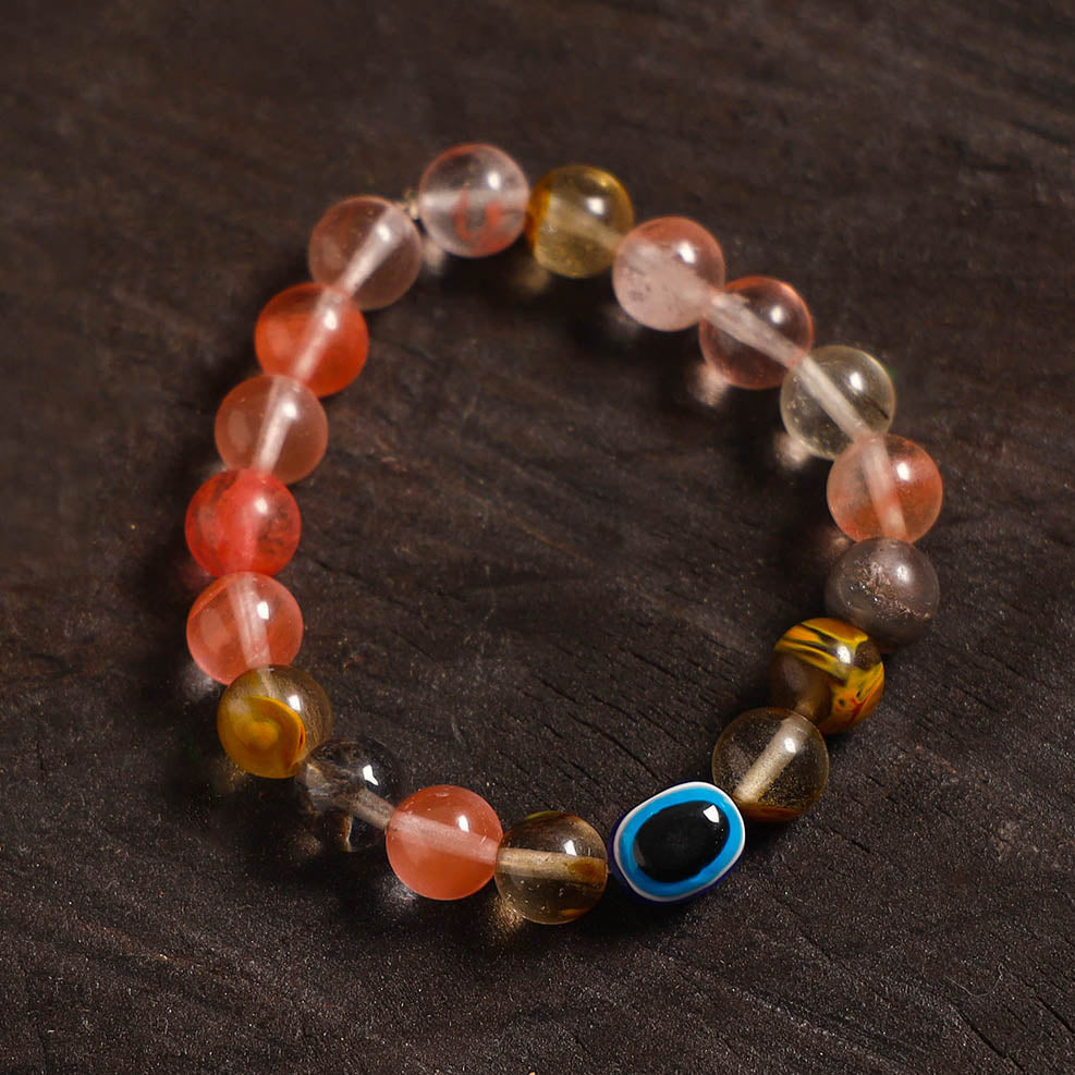 Handcrafted glass stone bracelet 02