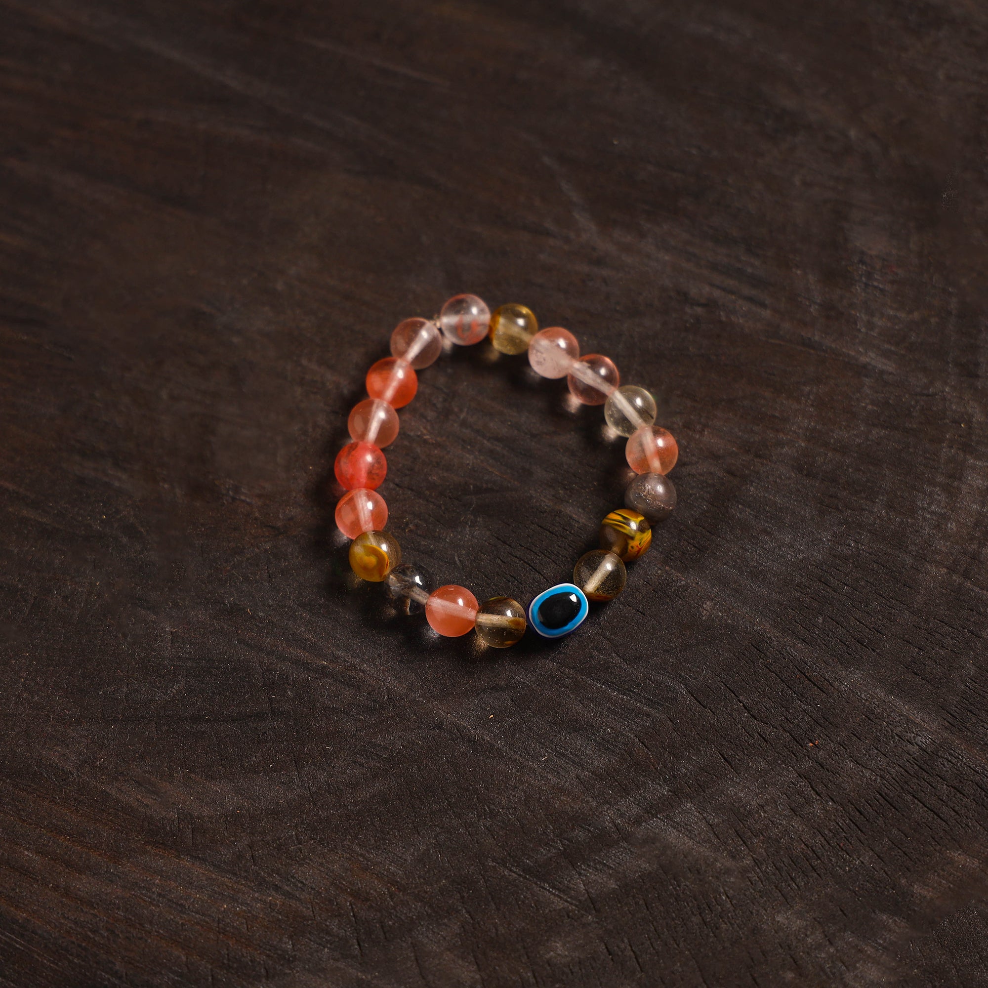 Handcrafted glass stone bracelet 02