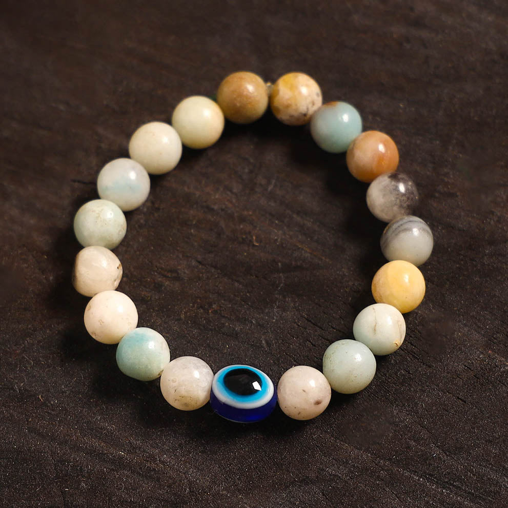 Handcrafted glass stone bracelet 08