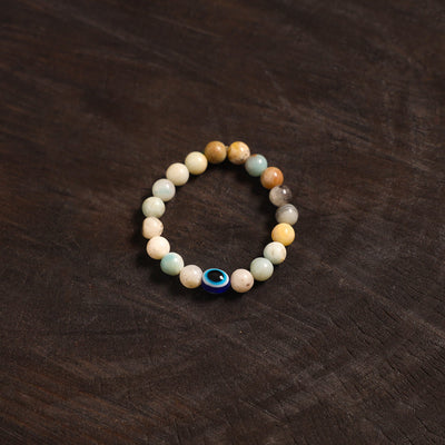 Handcrafted glass stone bracelet 08