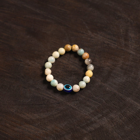 Handcrafted glass stone bracelet 08