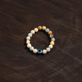 Handcrafted glass stone bracelet 08