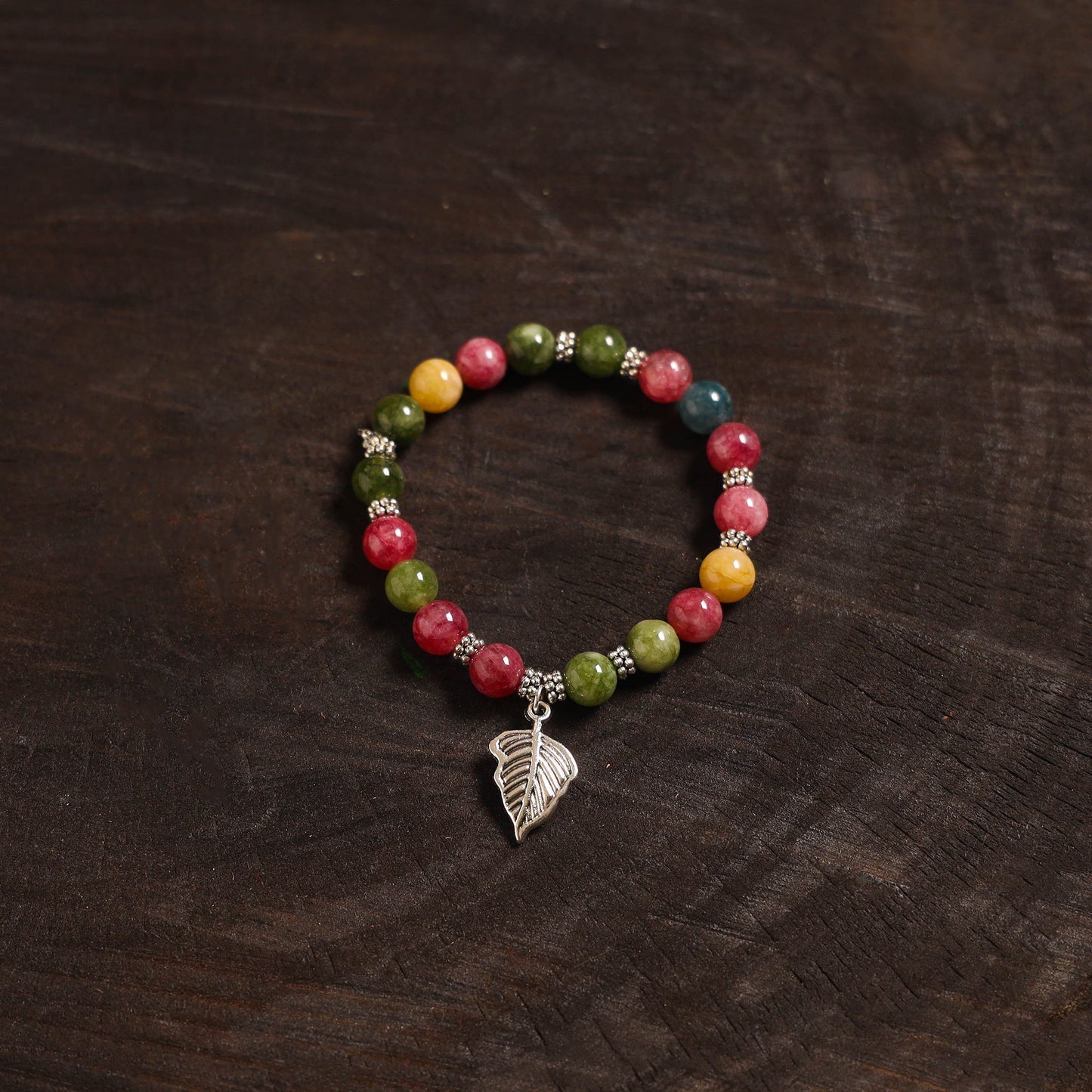 Handcrafted glass stone bracelet 11