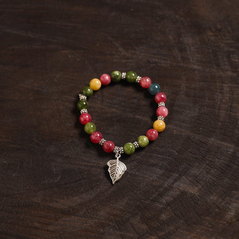 Handcrafted glass stone bracelet 11