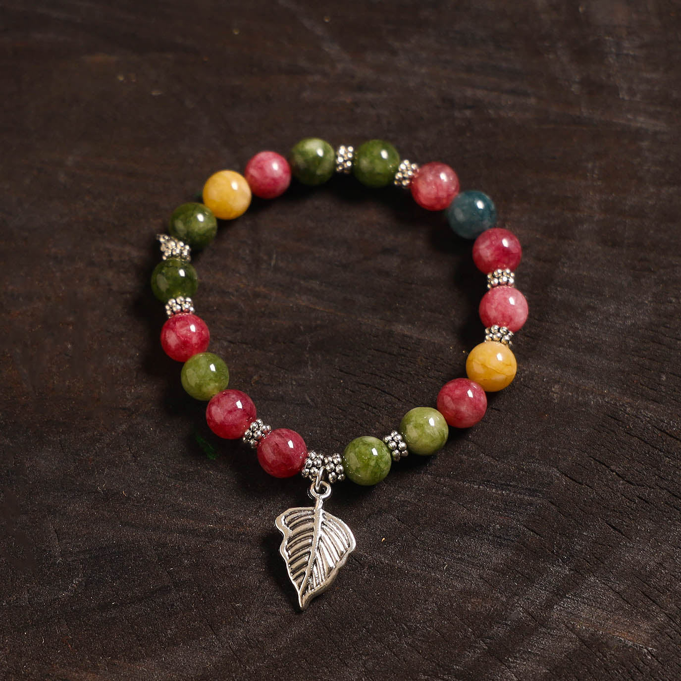 Handcrafted glass stone bracelet 11