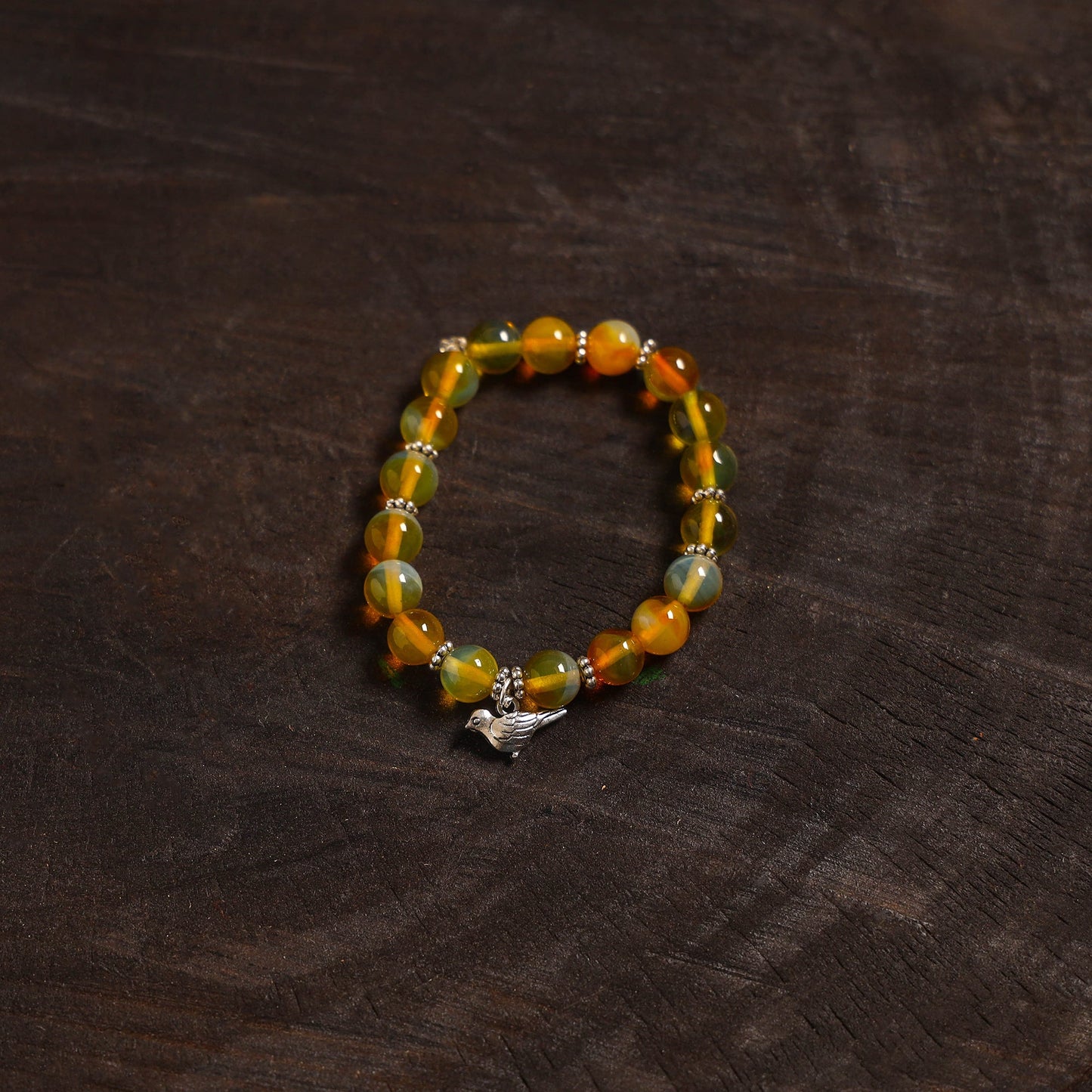 Handcrafted glass stone bracelet 12