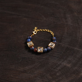 Handcrafted glass stone kundan work bracelet 29