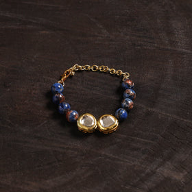 Handcrafted glass stone kundan work bracelet 43