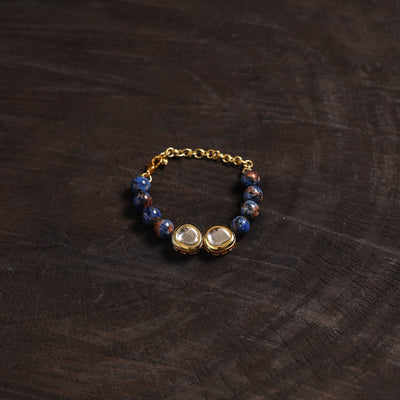 Handcrafted glass stone kundan work bracelet 43