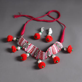 Multicolor - handcrafted gs fabart choker necklace set 30