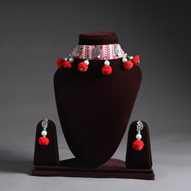 Multicolor - handcrafted gs fabart choker necklace set 30