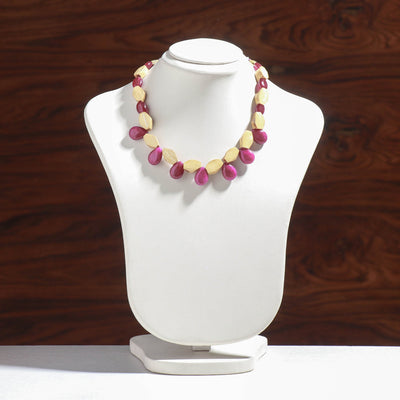  Handcrafted Hexagon Shaped Bamboo Necklace 