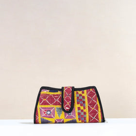 Multicolor Handcrafted Kutch Embroidery Cotton Clutch / Wallet