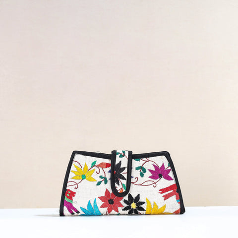  Handcrafted Kutch Embroidery Cotton Clutch / Wallet 