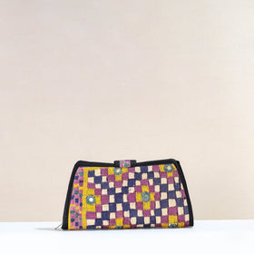 Multicolor Handcrafted Kutch Embroidery Cotton Clutch / Wallet