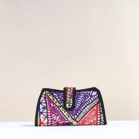 Multicolor Handcrafted Kutch Embroidery Cotton Clutch / Wallet