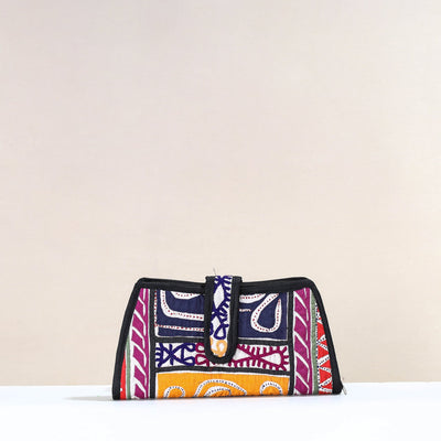 Multicolor Handcrafted Kutch Embroidery Cotton Clutch / Wallet