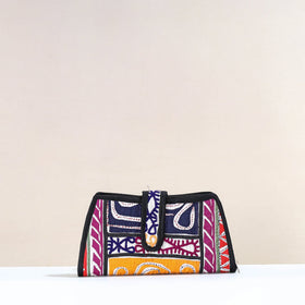 Multicolor Handcrafted Kutch Embroidery Cotton Clutch / Wallet