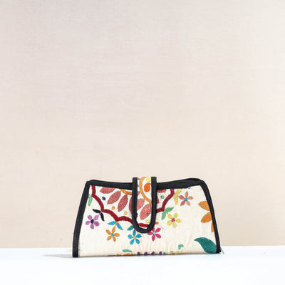 Multicolor Handcrafted Kutch Embroidery Cotton Clutch / Wallet