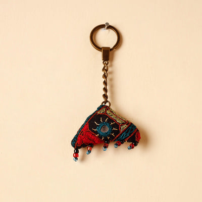 Multicolor Handcrafted Kutch Hand Embroidery Keychain 