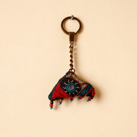 Multicolor Handcrafted Kutch Hand Embroidery Keychain 