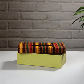 Multicolor Handcrafted Mashru Silk Fabric Tissue Box 