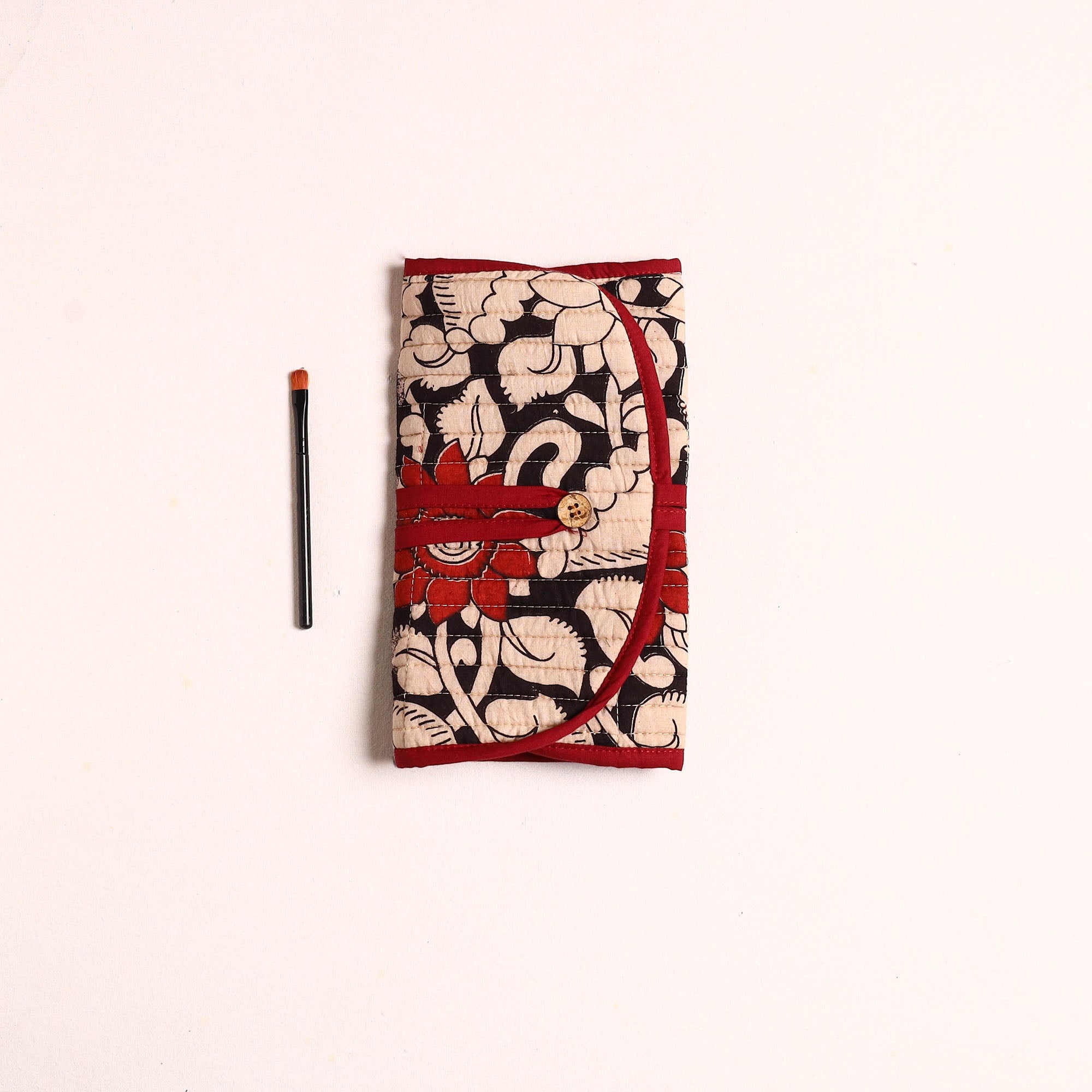  Handcrafted Multipurpose Segmented Make-up Brush Wrap Pouch/Case 11 