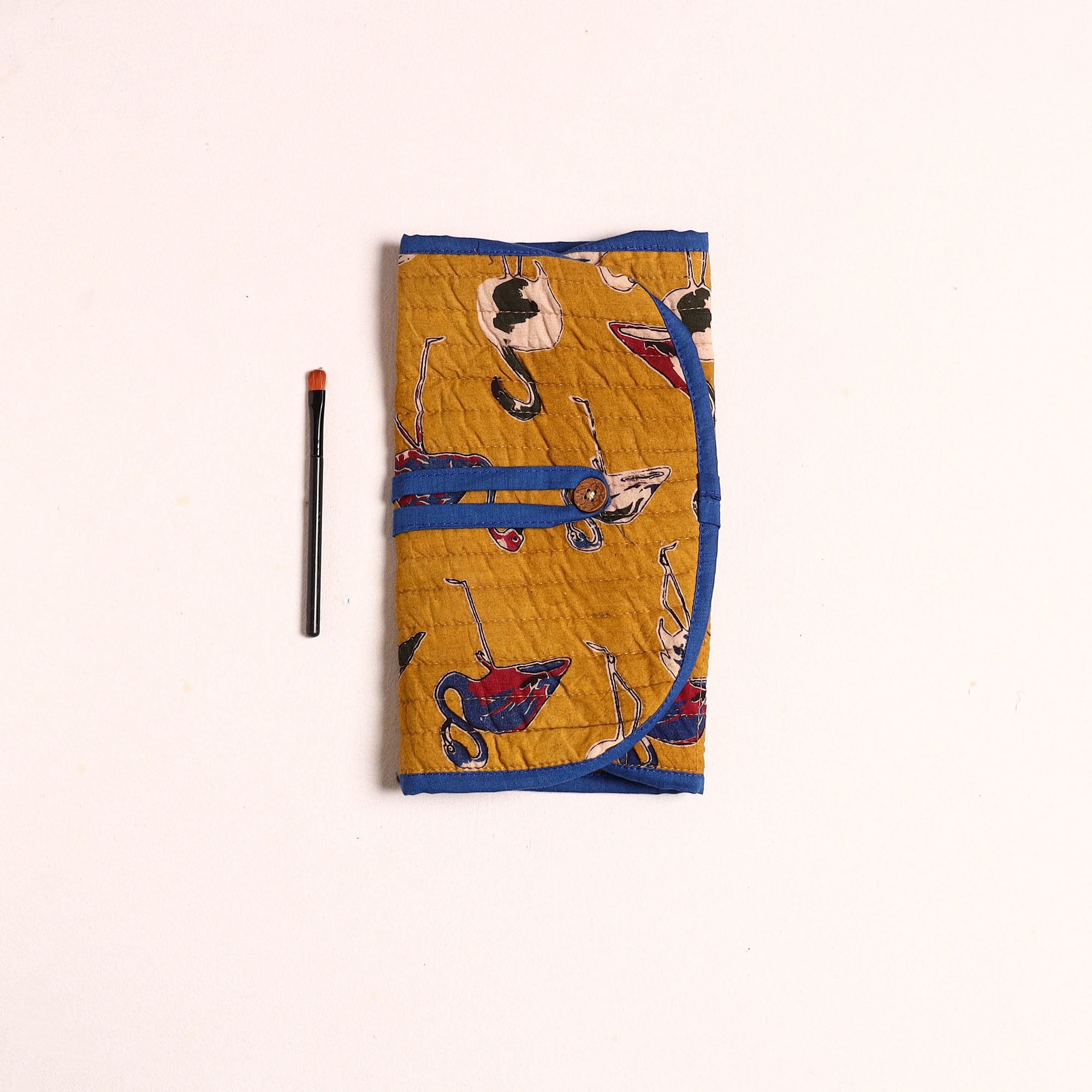  Handcrafted Multipurpose Segmented Make-up Brush Wrap Pouch/Case 10 