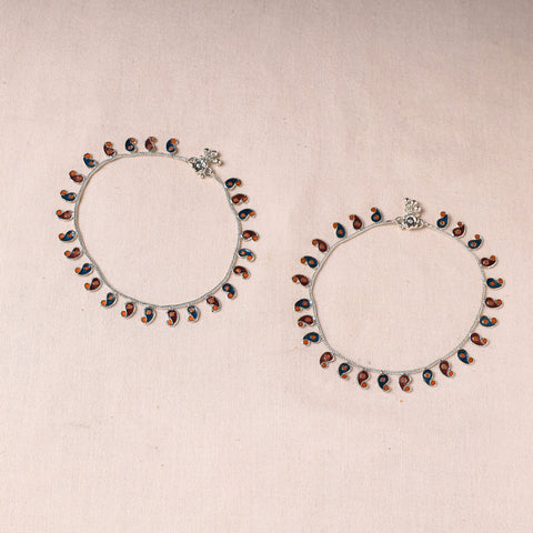  Handcrafted Paka Meenakari Anklets (Pair) 