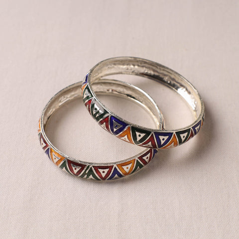  Handcrafted Paka Meenakari Bangles 