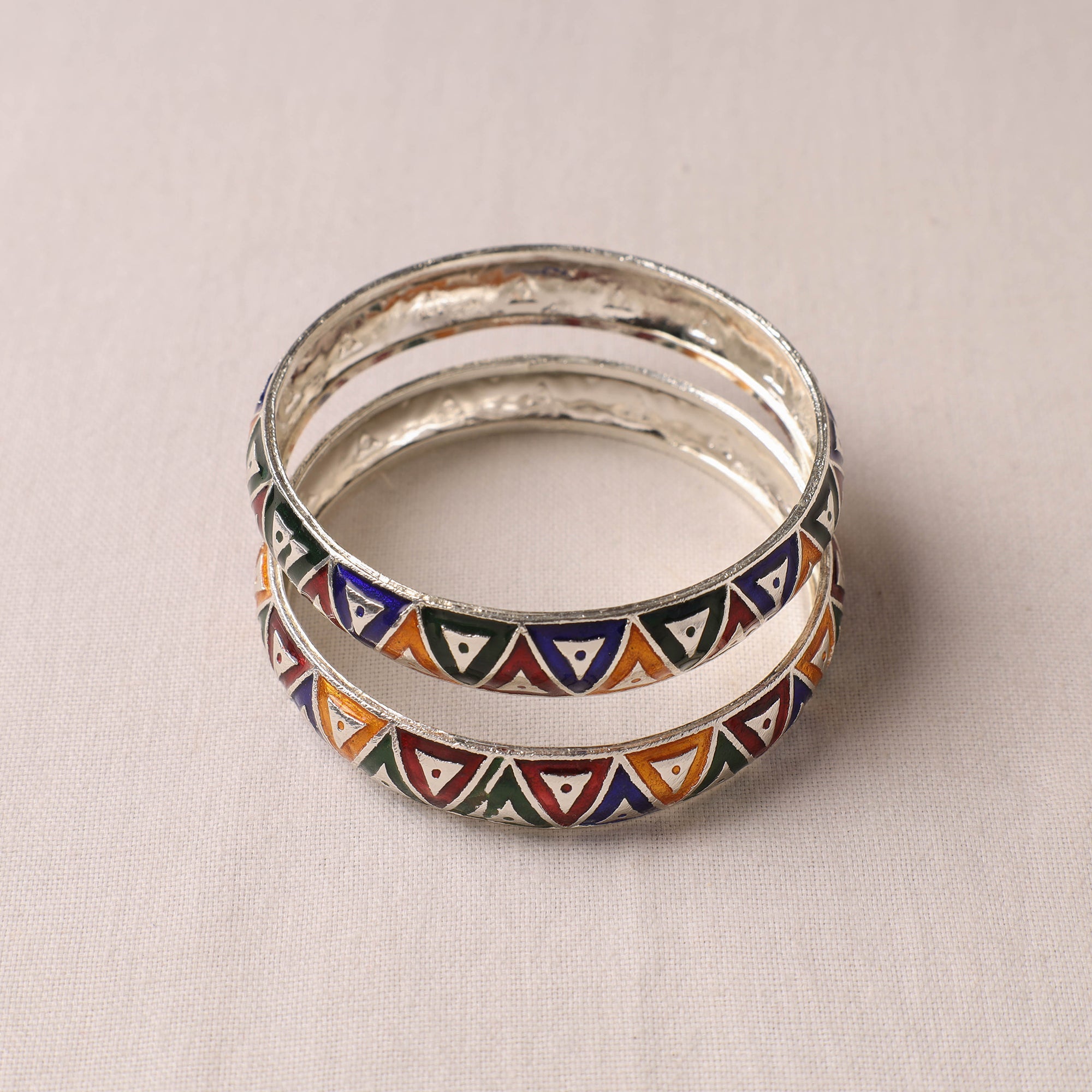  Handcrafted Paka Meenakari Bangles 