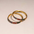 Handcrafted paka meenakari bangles (set of 2) 242