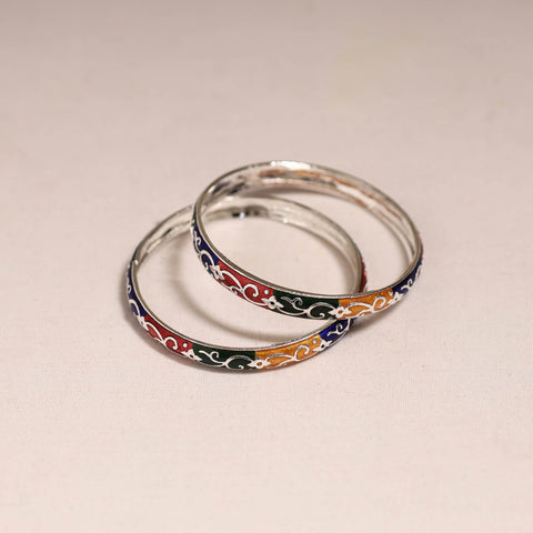 Handcrafted paka meenakari bangles (set of 2) 243