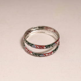 Handcrafted paka meenakari bangles (set of 2) 244