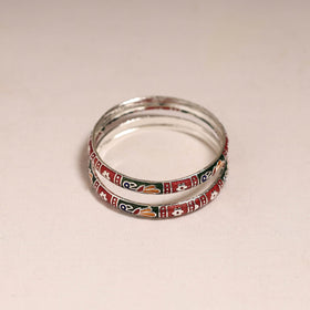 Handcrafted paka meenakari bangles (set of 2) 246