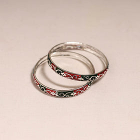 Handcrafted paka meenakari bangles (set of 2) 247
