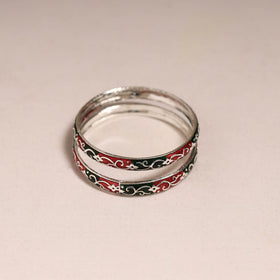 Handcrafted paka meenakari bangles (set of 2) 247