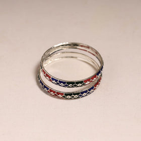 Handcrafted paka meenakari bangles (set of 2) 250