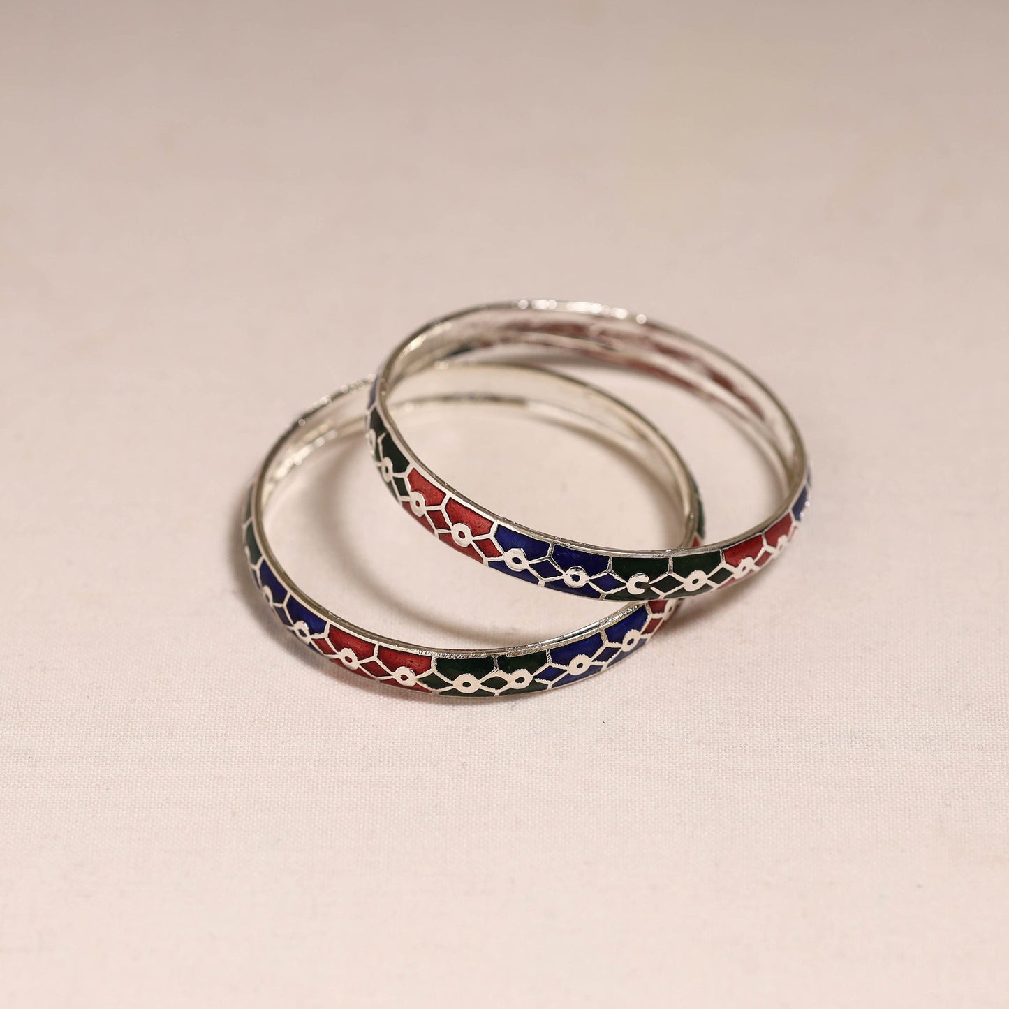 Handcrafted paka meenakari bangles (set of 2) 250