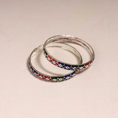 Handcrafted paka meenakari bangles (set of 2) 250