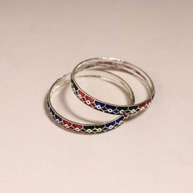 Handcrafted paka meenakari bangles (set of 2) 250