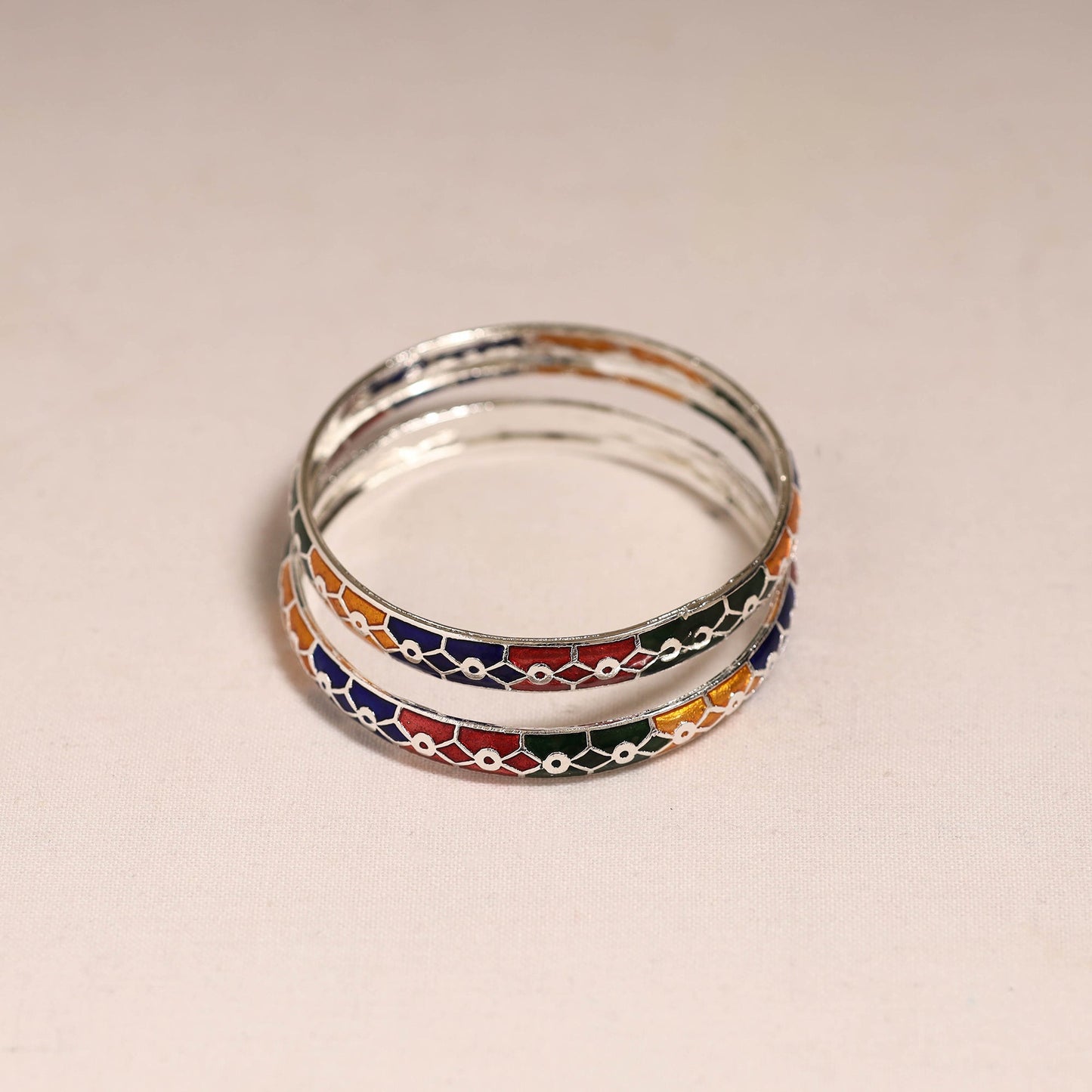 Handcrafted paka meenakari bangles (set of 2) 251
