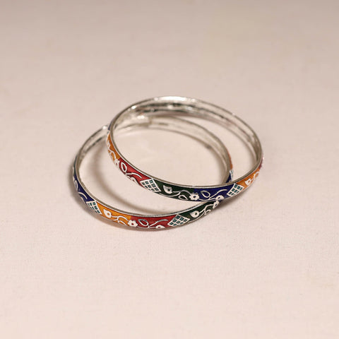 Handcrafted paka meenakari bangles (set of 2) 254