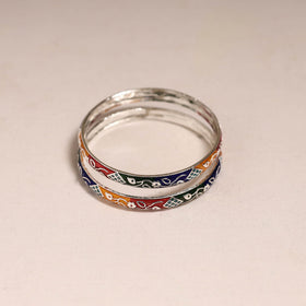 Handcrafted paka meenakari bangles (set of 2) 254