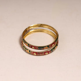 Handcrafted paka meenakari bangles (set of 2) 257